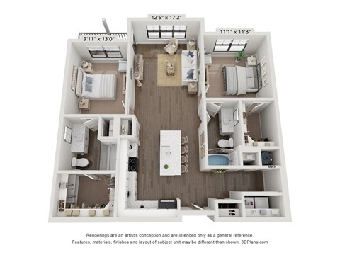 a 1 bedroom floor plan
